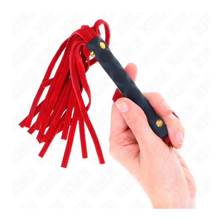 KINK - MINI FRUSTA IN CAMOSCIO ROSSO 30 CM